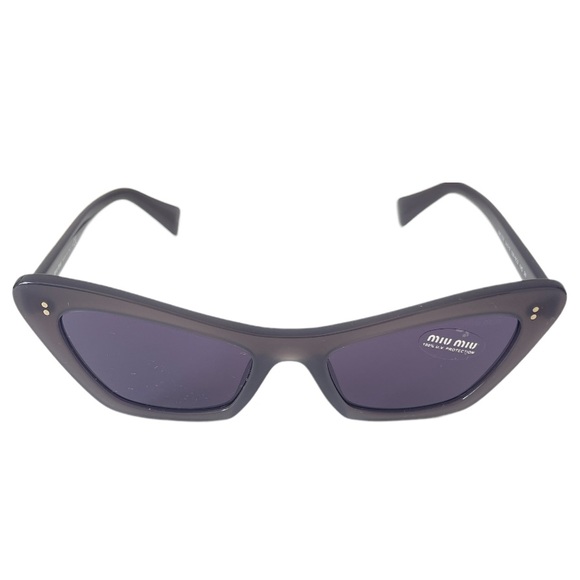 Miu Miu Women’s Sunglasses SMU 03X Cat Eye Gray Lens Blue - Picture 6 of 12